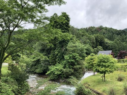 近所の川も氾濫手前です