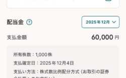 配当金がボチボチと